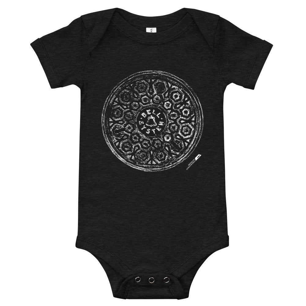 Bell System Manhole Impression Baby short sleeve one piece