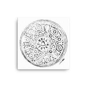 Bell System Manhole Impression Canvas Print