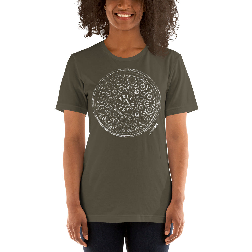 Bell System Manhole Impression Lightweight Unisex Tee