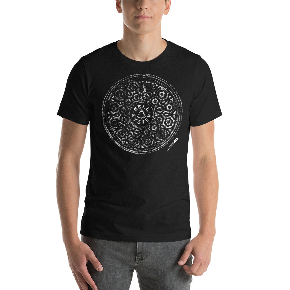 Bell System Manhole Impression Lightweight Unisex Tee