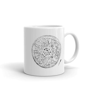 Bell System Manhole Impression White glossy mug