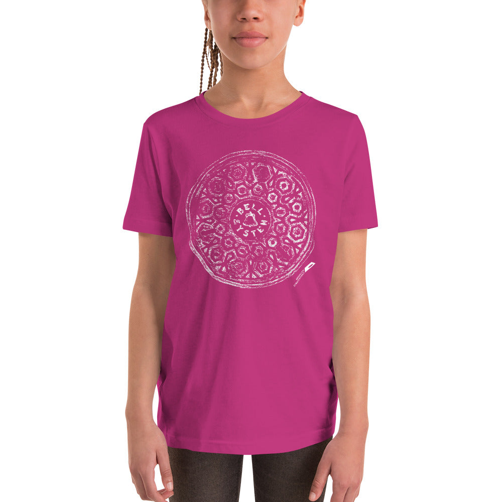 Bell System Manhole Impression Lightweight Youth Tee