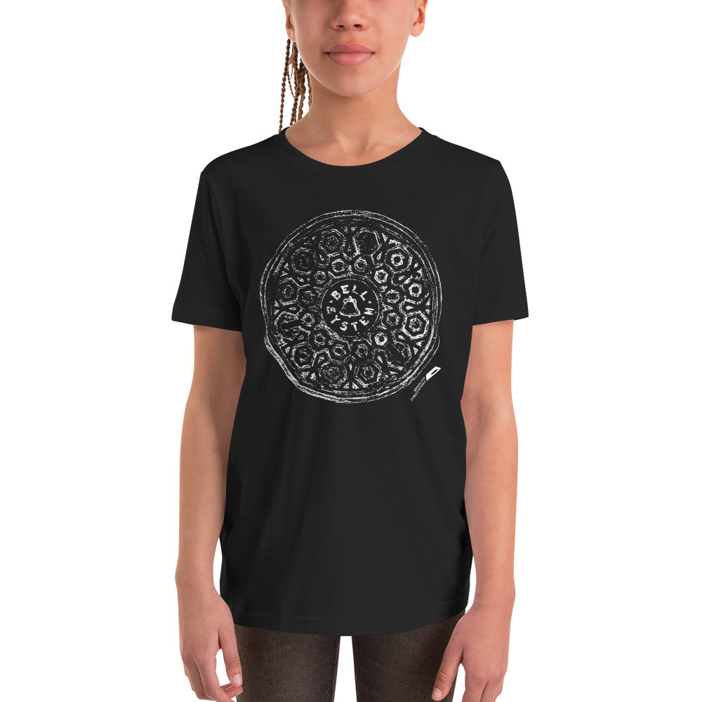 Bell System Manhole Impression Lightweight Youth Tee