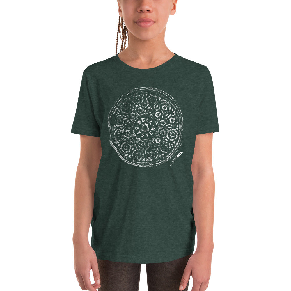 Bell System Manhole Impression Lightweight Youth Tee